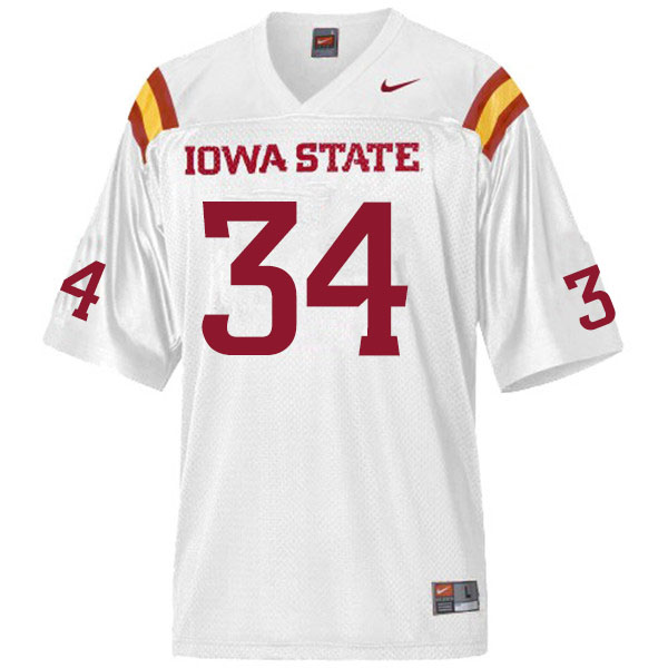 Iowa State Cyclones Men's #34 Blaze Doxzon Nike NCAA Authentic White College Stitched Football Jersey IB42K80KM